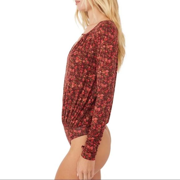 FREE PEOPLE Kaya Print Cutout Bodysuit - Picture 3 of 6